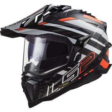 LS2 Motoristična karbonska enduro čelada Explorer Edge (MX701), oranžna
