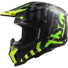 LS2 Karbonska motokros čelada X-Force Barrier (MX703), rumena/zelena