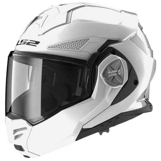 LS2 Preklopna čelada za motor Advant X Gloss (FF901), bela