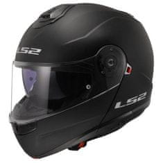 LS2 Preklopna čelada za motor Strobe II Matt (FF908), črna