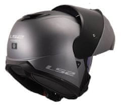 LS2 Preklopna čelada za motor Strobe II Gloss (FF908), črna