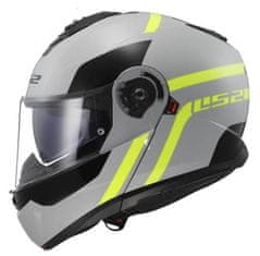 LS2 Preklopna motoristična čelada Strobe II Autox (FF908), siva/rumena