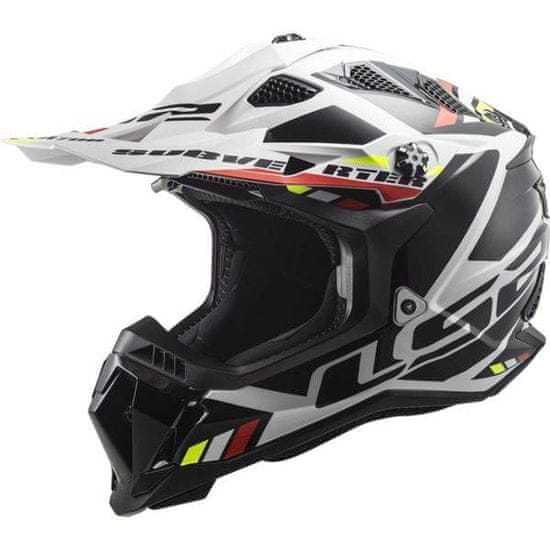 LS2 Motokros čelada Subverter EVO II Stomp (MX700), bela/črna