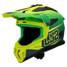 LS2 Motokros čelada Fast EVO II Duck (MX708), zelena/rumena