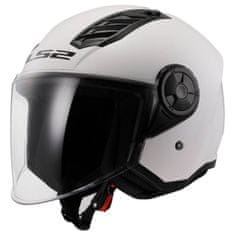 LS2 Jet čelada za skuter Airflow II Gloss (OF616), bela