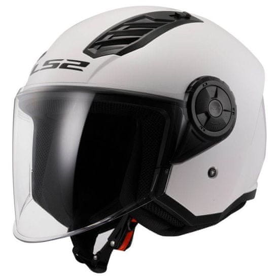 LS2 Jet čelada za skuter Airflow II Gloss (OF616), bela