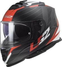 LS2 Motoristična čelada Storm Nerve (FF800), črna/rdeča