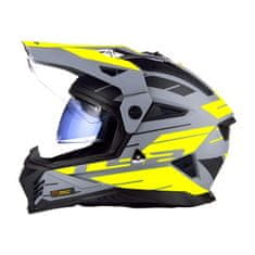 LS2 Motoristična enduro čelada Pioneer II Namib (MX702), siva/rumena