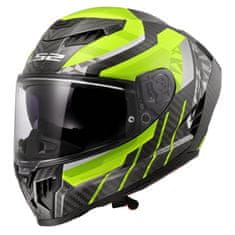 LS2 Karbonska motoristična čelada Dragon Trax (FF807), rumena/črna