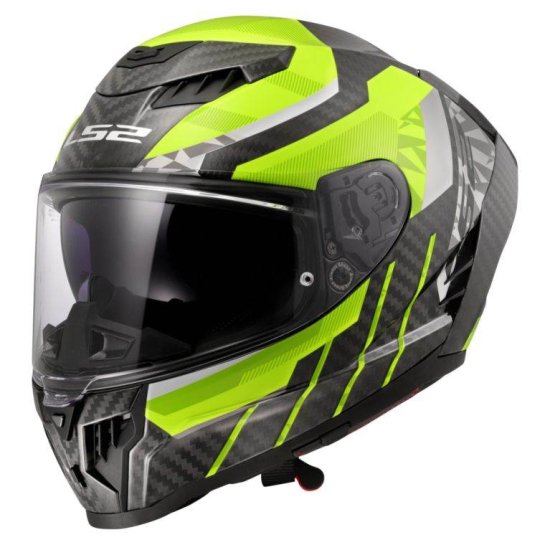 LS2 Karbonska motoristična čelada Dragon Trax (FF807), rumena/črna