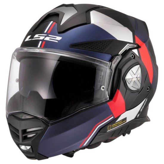 LS2 Preklopna čelada za motor Advant X Ultra (FF901), modra/rdeča