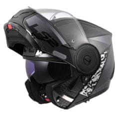LS2 Preklopna čelada za motor Scope II Oxyd (FF902), črna/titan