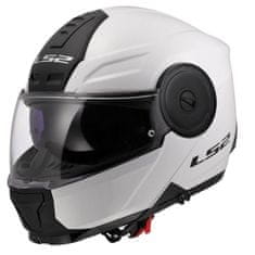 LS2 Preklopna čelada za motor Scope II Gloss (FF902), bela
