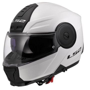 LS2 Preklopna čelada za motor Scope II Gloss (FF902), bela