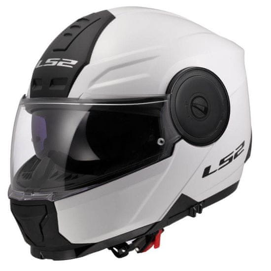 LS2 Preklopna čelada za motor Scope II Gloss (FF902), bela