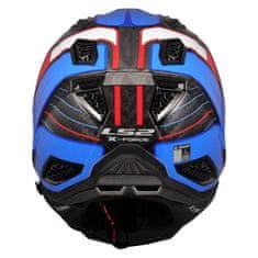 LS2 Karbonska motokros čelada X-Force Galuo (MX703), bela/rdeča/modra