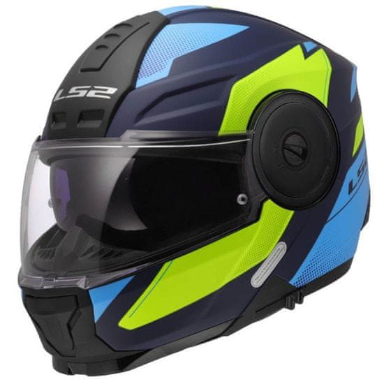 LS2 Preklopna čelada za motor Scope II Duria (FF902), modra/rumena