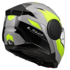 LS2 Preklopna čelada za motor Scope II Duria (FF902), siva/rumena