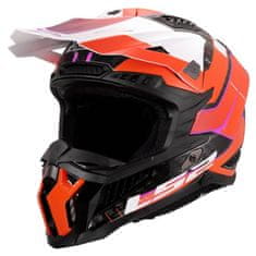 LS2 Karbonska motokros čelada X-Force Galuo (MX703), oranžna