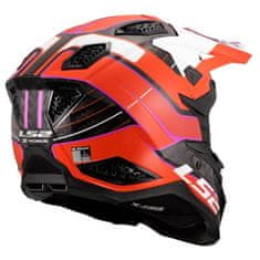 LS2 Karbonska motokros čelada X-Force Galuo (MX703), oranžna