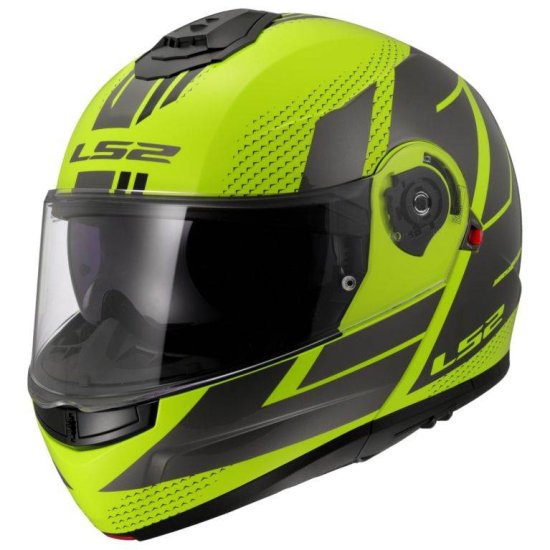 LS2 Preklopna čelada za motor Strobe II Code (FF908), rumena/siva