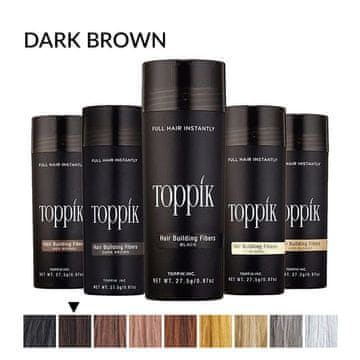 LEGIT Toppik lasna vlakna, Dark Brown / Temno rjava (veliki 27.5 g, do 50 nanosov)