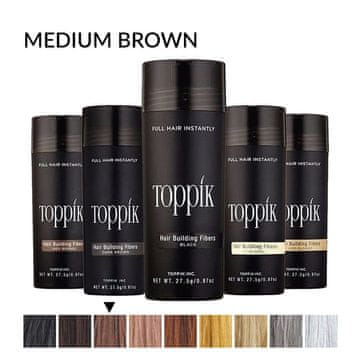 LEGIT Toppik lasna vlakna, Medium Brown / Rjava (veliki 27.5 g, do 50 nanosov)