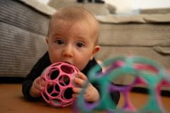 Oball Igrača RATTLE 10 cm temno roza 0m+