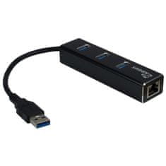 Inter-tech ARGUS IT-310 gigabit LAN USB3.0 3-port hub mrežni adapter