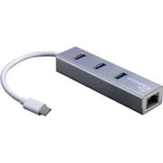 Inter-tech Argus IT-410-S RJ45/3xUSB3.0-Type C LAN adapter