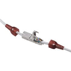 Goobay CAT 6 2xRJ45 LAN STP IDC rdeč kabelski priključek