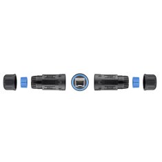 Goobay CAT 6A IP68 2xRJ45 LAN moder kabelski priključek