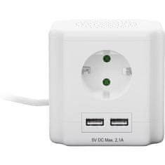 Goobay 1,5m USB 2.0 podaljšek s 4 vtičnicami