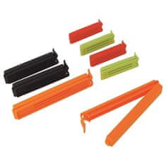 de Buyer Komplet zapiral za vrečke 4336,00, 8 kosov, 3 velikosti sponk, primerno za pomivanje v pomivalnem stroju