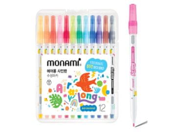 MONAMI Pisalo Monami Air Long Sign Pen, 1,5 mm, 12 barv