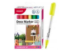 MONAMI Komplet akrilnih markerjev Monami Deco Marker 460 - Fluorescenčni komplet, 6 kosov, 2 mm