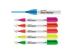 MONAMI Komplet akrilnih markerjev Monami Deco Marker 460 - Fluorescenčni komplet, 6 kosov, 2 mm