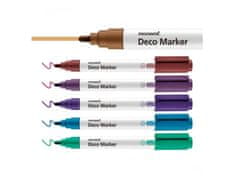 MONAMI Komplet akrilnih markerjev Monami Deco Marker 460 - kovinski komplet, 6 kosov, 2 mm