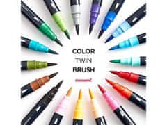 MONAMI Komplet markerjev za kaligrafijo in ilustracije Monami Color Twin Brush - pastelni komplet, 6 kosov