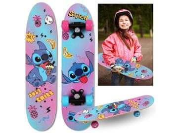 Disney DISNEY Stitch otroška lesena rolka 61 cm, nedrseča, lahka in stabilna, 20–50 kg