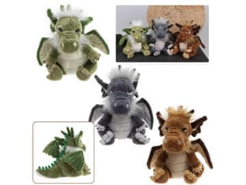 Charlie Bears Charlie Bears Komplet 3x maskota zmajček iz serije Cuddle Cubs, majhen pliš, idealen za dojenčke, 13 cm