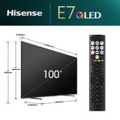 Hisense 100E7NQ 4K UHD QLED televizor, Smart TV