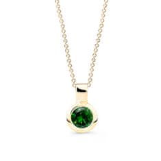Cutie Diamonds Minimalističen obesek iz rumenega zlata s smaragdom DZ8005-40-SM-X-1