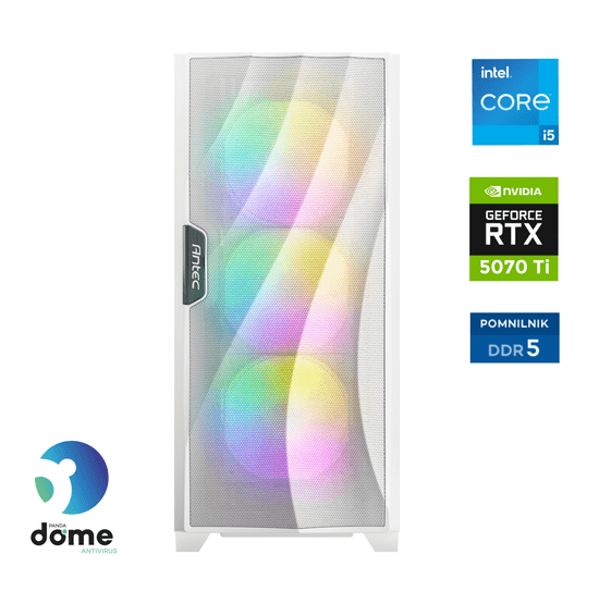 Anni Gamer Extreme namizni računalnik, i5-14400F, 32GB, SSD2TB, RTX5070 Ti, FreeDOS