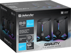 Defender GRAVITY (65048), 2.0, 6W RGB Gaming računalniški zvočniki