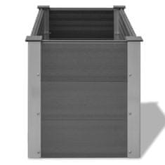 Vidaxl Visoka greda WPC 100x50x54 cm siva