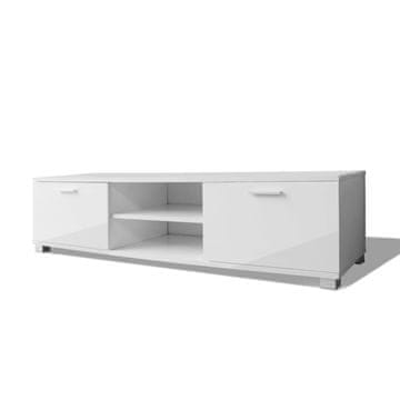 Vidaxl TV omarica visok sijaj bela 120x40,5x35 cm