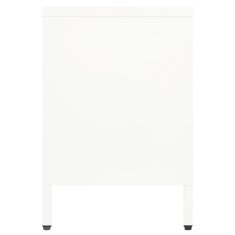 Vidaxl TV omarica bela 105x35x52 cm jeklo in steklo