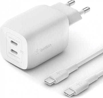 Belkin 65W GaN napajalnik 2xUSB-C+100W kabel