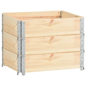 Vidaxl Paletni okvirji 3 kosi 60x80 cm trdna borovina